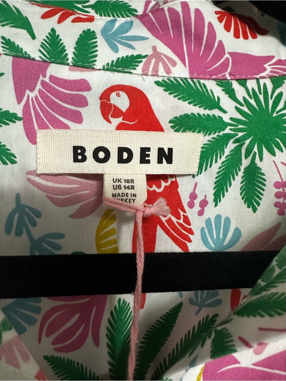 Boden Tropical Print Amy Sleeveless Shirt Dress - Picture 6 of 10